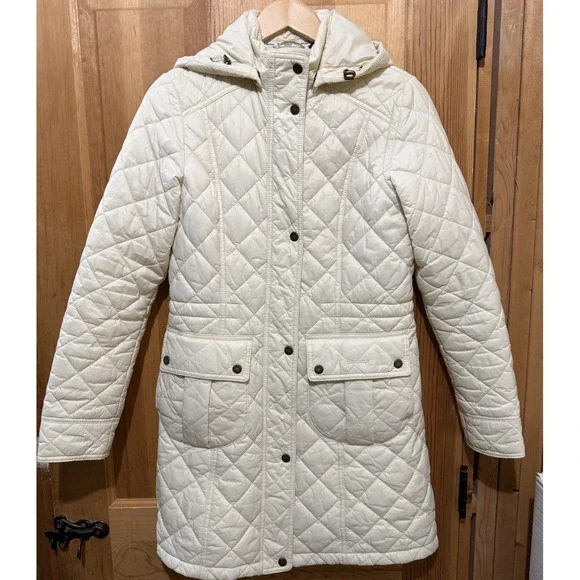BARBOUR Jenkins Quilted Women's Jacket Cream Size 6 Spring Fall Retail $ 375 EUC - Picture 9 of 9